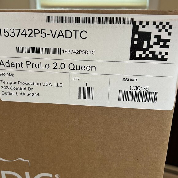 TWO (2) Brand New in Box Tempur Pedic Tempur-Adapt ProLo 2.0 Queen Pillows - Picture 3 of 8